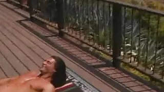 Big boobed Latina doll rides dick at the view point platform