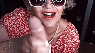 Empty Your Balls Stepson ! Step-mommy Is Here !! - POV Blowjob Handjob - Big Facial Cumshot - Full Video.