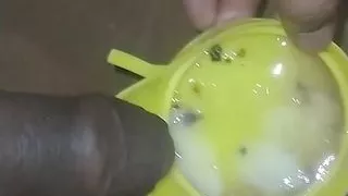 Desi indian boy drinking semen