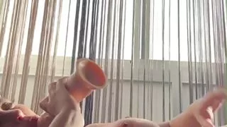 Sapphire gives a BLOWJOB to your cock and has ORGASM moaning a lot.