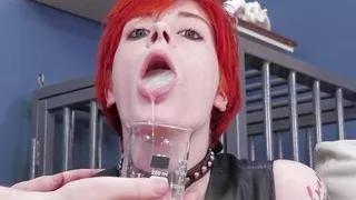 Ass fucking and anal toying for cute redhead