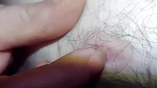 Using my long nails play with a nipple