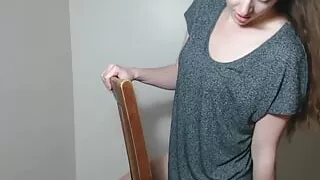 Huge BBC Dildo Chair Riding