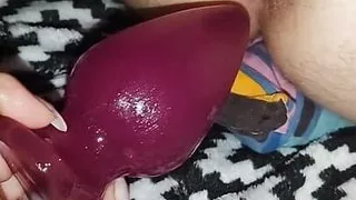 I Fuck My Husband's Butt by Very Big and Huge Plug Anal