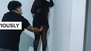 he has grown up and WANTS TO GO OUT IN SHORT CLOTHES. he gets permission WITH HIS ASS