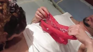 I masturbate with my wife's panties and she finishes the job