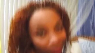 Tattooed ebony squirts while getting her pierced bush banged by a muscular man