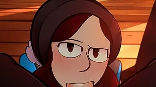 Milf and Librarian blowjob - animation