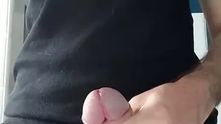 Big cumshot before heading to work