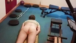 Humping Masturbation in a Gym