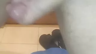 And again I massage my shaft with my hands, bringing it to an erection and lowering a stream of sperm