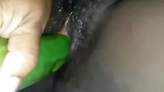 Hot Thot Teen Girl Deep Fucking with a Big Cucumber Dick