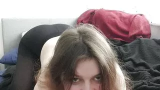 Sexy Brunette Showing Off in Pantyhose Spanking and Ass Shaking