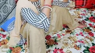 Desi neighbour Bhabhi offered a full night ass masturbation for one thousand rupees after removing salwar kameez, Hindi audio Cl