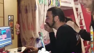 Wife warms up husbands cock with a blowjob and then takes it in the ass