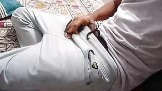 Man plying with african black big cock