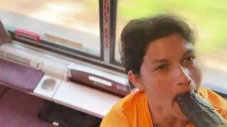 Dripdrop Psilo Siren Gets BBC on the Train!!!