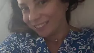 I'm All Wet Lying on the Train and Stroking Myself and Touching My Breasts!