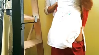 School student with his friend in the corner of the school