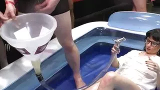 German piss party with a pee milf