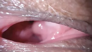 EXTREME EXCLUSIVE CLOSE UP Teen's orgasmic pussy from inside