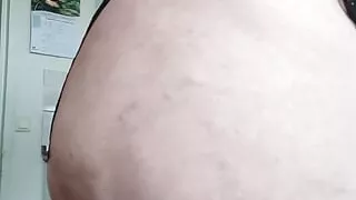 . Ass close up. Big round ass striptease