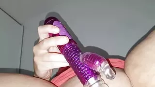 Rabbit Dildo Shaved Pussy Play Time