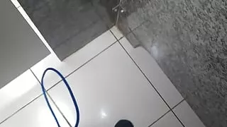 Applying the serum through the probe to harden the stepfather's cock.