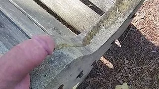 public piss with huge mushroom tipped thick cock