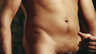 Solo Play and Cum with my oiled up cock