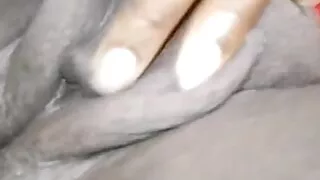 Ebony Touching Her Honey Well