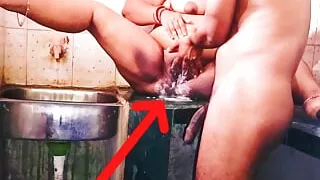 Sexy aunty fucked by her son in law in kitchen.hard fuck by her son in law.. aunty squirted by her son in law fingering