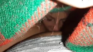 My shy stepdaughter licks my pussy under the blanket - Lesbian-candys