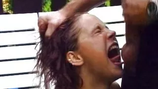 Facial cumshot after hot anal sex with stunning redhead German babe