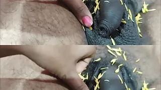 Busty girlfriend enjoying with boy friend dick with flowers