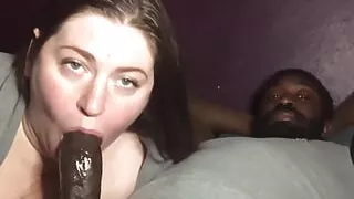 BBW Enjoying Licking and Slurping Some Chocolate