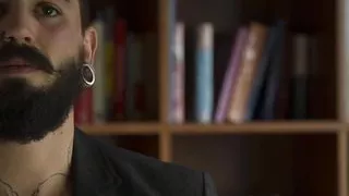 Hot tattooed teen gets spitroasted in threesome