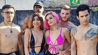 Banging Latina Snowbunnies Literal Orgy