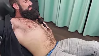 Bearded Jaxton returns to show off his ticklish size 12 feet