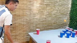 A hot step-sibling game ends with a cumshot in her ass.
