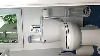 bathroom wank jerk off