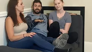 A blowjob for the winner following a strip 5 fingers down game