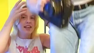 Teen Abi shows off for the camera