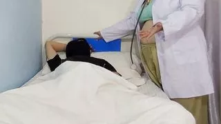 Muslim BBW doctor with anal sex by desi indian patient, doctor cowgirl style anal sex on hard cock with loud moans