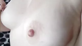 Horny Teen Girl Plays Natural Tits and Hard Nipples - Awesome Solo Masturbation