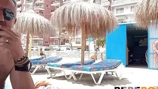 Nerd mature dude has a lifetime experience by banging our HOT MILF Perla Rubia!