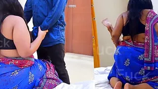 (Part-2) Indian Hot Wife Affair With Maid Guy When her Husband go to office she fuck the Maid Guy on bed cowgirl