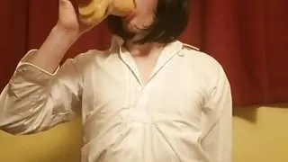 Sissy training her sucking and riding