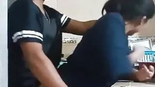 Maid Fucked in the Kitchen (my Wife Almost Caught Us)