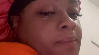 Thick Ebony fucks her huge dildo